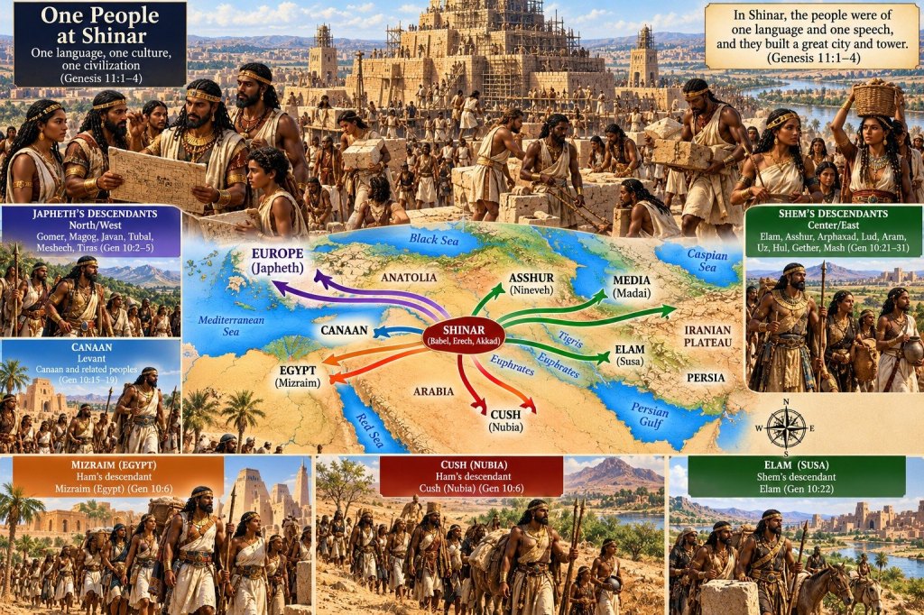 One people, one language at Shinar (Gen 11:1–4)