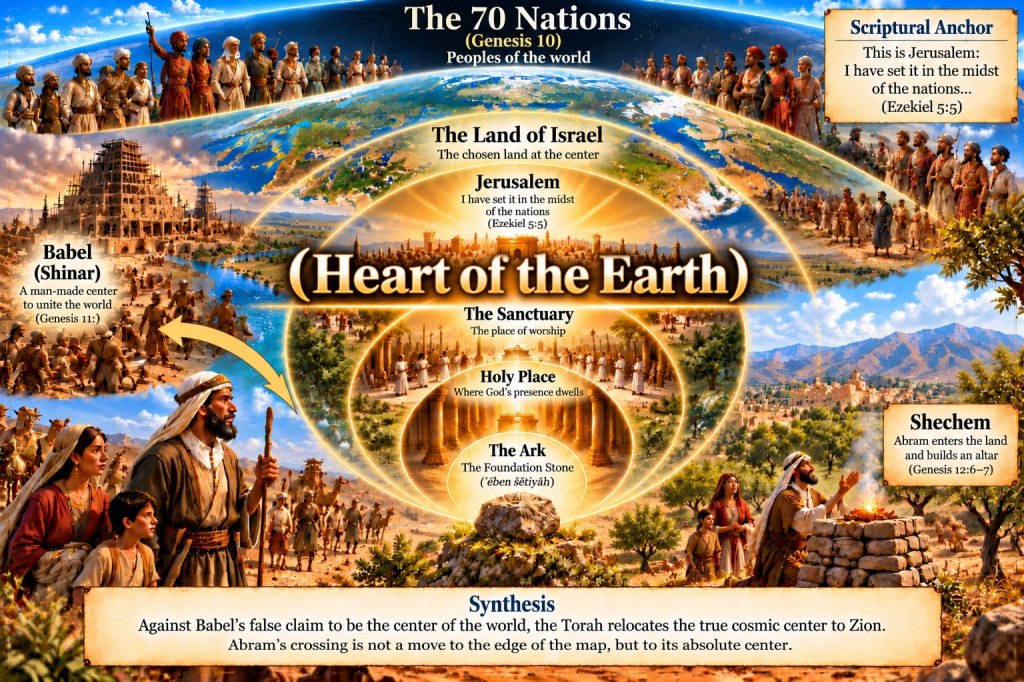 The land of Israel as the heart of the earth (Ezek 5:5)